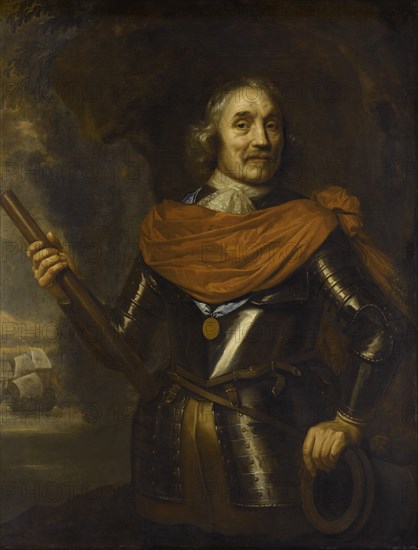 Maarten Harpertszoon Tromp (1597-1653), Dutch Admiral, 1653. Artist: Lievens, Jan (1607-1674)