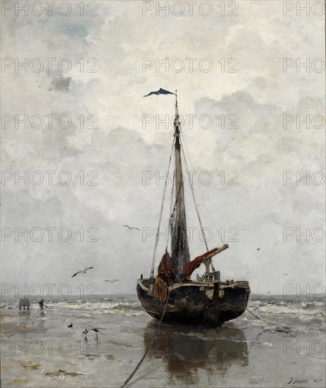 Fishing boat, 1878. Artist: Maris, Jacob (1837-1899)