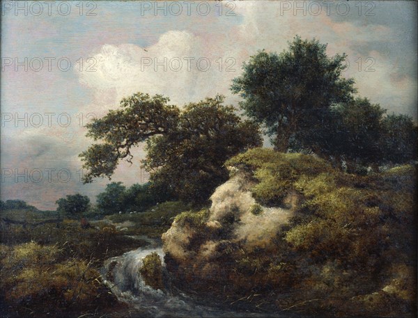 Landscape with Dune and Small Waterfall. Artist: Ruisdael, Jacob Isaacksz, van (1628/29-1682)