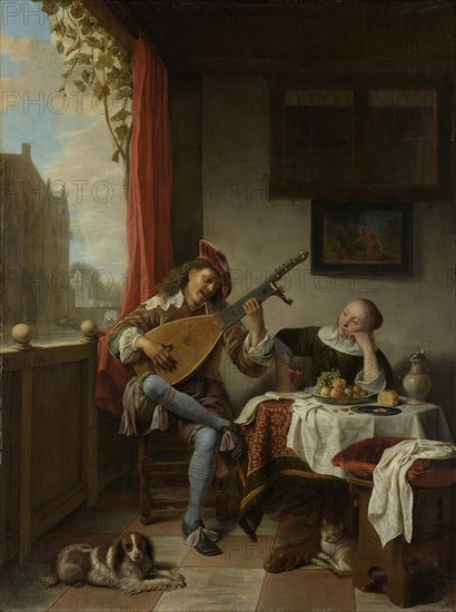 The Lute Player, 1661. Artist: Sorgh, Hendrik Maertensz (c. 1610-1670)