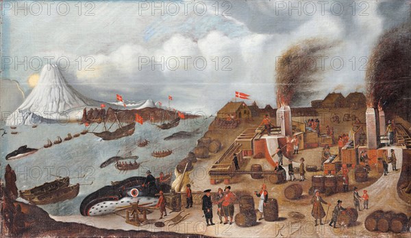 Danish Whaling Station, 1634. Artist: Speeck, Abraham (active 17th century)