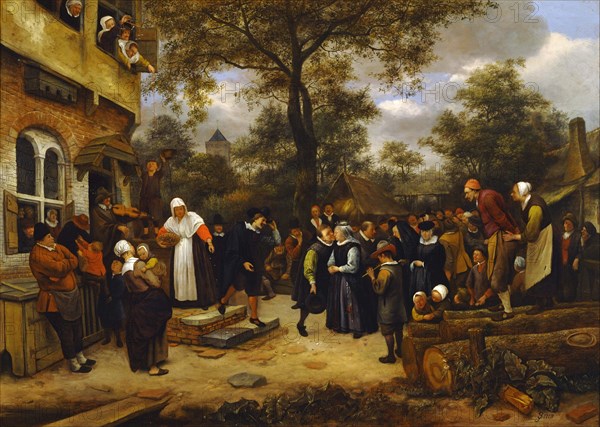 Village Wedding. Artist: Steen, Jan Havicksz (1626-1679)