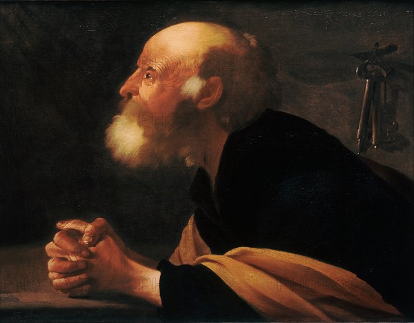 The Repentant Peter, 1616. Artist: Terbrugghen, Hendrick Jansz (1588-1629)