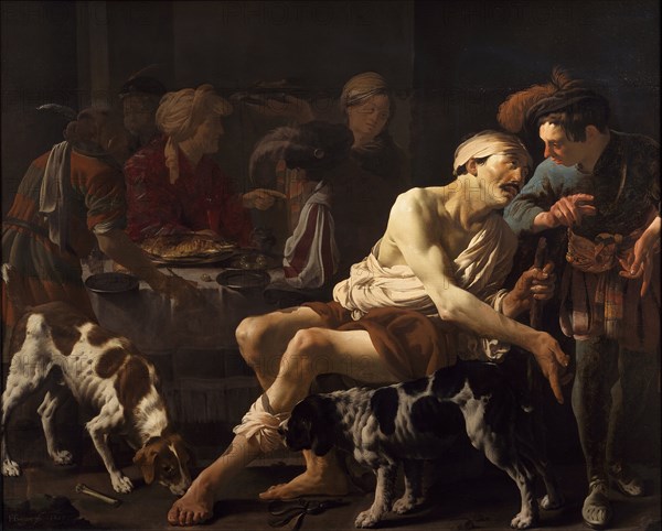 The Rich Man and the Poor Lazarus, 1625. Artist: Terbrugghen, Hendrick Jansz (1588-1629)