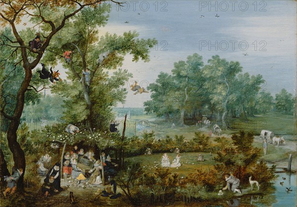 A Merry Company in an Arbor, 1615. Artist: Venne, Adriaen Pietersz. van de (1589-1662)