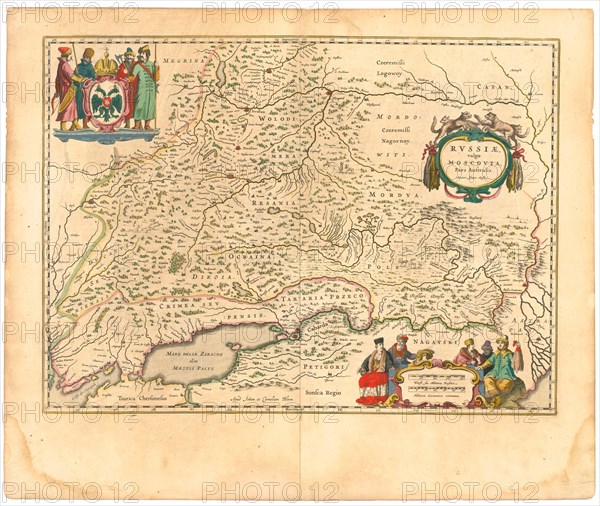 Map of Russia (From: Theatrum Orbis Terrarum...), 1645. Artist: Blaeu, Willem Janszoon (1571-1638)