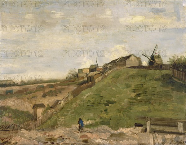 The hill of Montmartre with stone quarry, 1886. Artist: Gogh, Vincent, van (1853-1890)