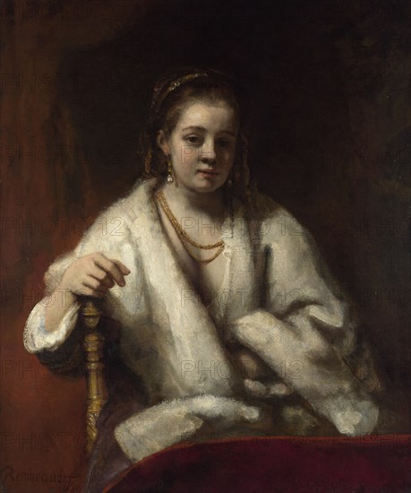 Portrait of Hendrickje Stoffels, c. 1655-1656. Artist: Rembrandt van Rhijn (1606-1669)