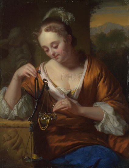 Allegory of Virtue and Riches, ca. 1665-1667. Artist: Schalcken, Godfried Cornelisz (1643-1706)