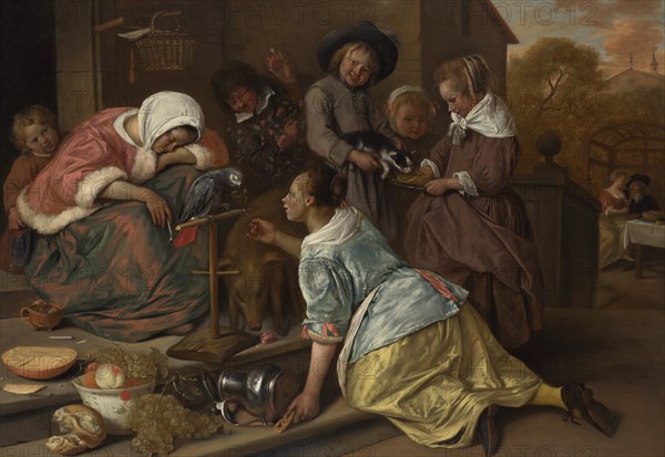 The Effects of Intemperance, ca 1665. Artist: Steen, Jan Havicksz (1626-1679)