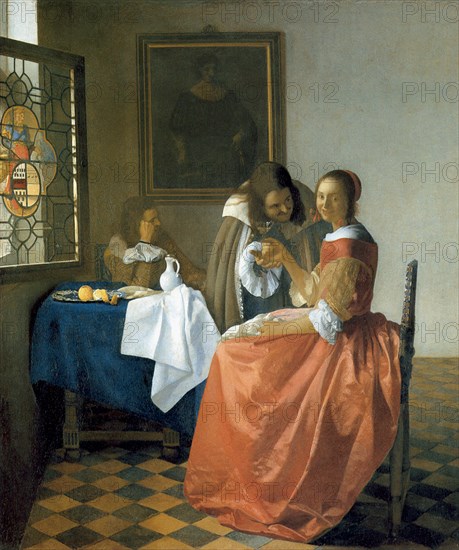 The Girl with the Wineglass, 1659-1660. Artist: Vermeer, Jan (Johannes) (1632-1675)