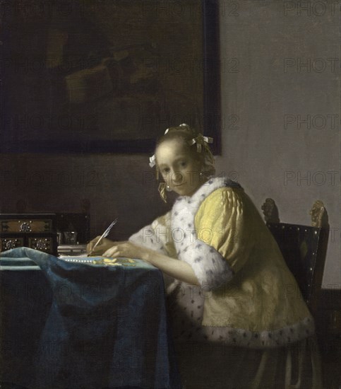 A Lady Writing a Letter, 1665-1670. Artist: Vermeer, Jan (Johannes) (1632-1675)