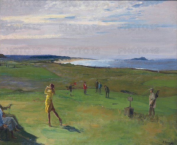 The Golf Course, North Berwick. Artist: Lavery, Sir John (1856-1941)