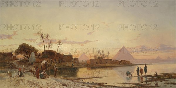 The Banks of the Nile. Artist: Corrodi, Hermann David Salomon (1844-1905)