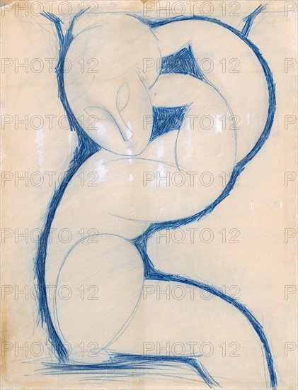 Caryatid, 1913-1915. Artist: Modigliani, Amedeo (1884-1920)