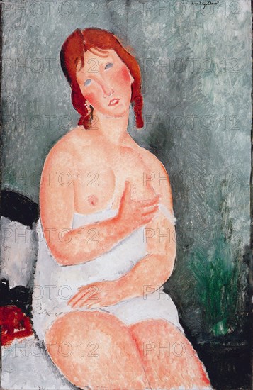 Young Woman in a Shirt, 1818. Artist: Modigliani, Amedeo (1884-1920)