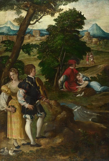 The Garden of Love, c. 1535-1550. Artist: Bernardino da Asola (1490-1535)