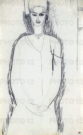 Anna Akhmatova, 1911. Artist: Modigliani, Amedeo (1884-1920)