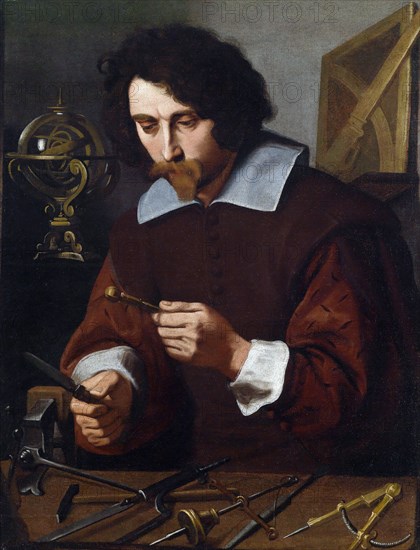 An inventor of mathematical instruments. Artist: Paolini, Pietro (1603-1682)