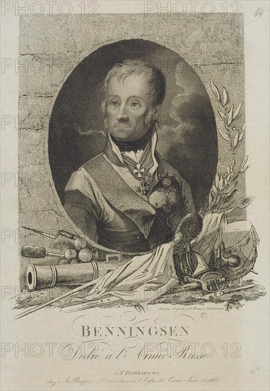 Portrait of Count Levin (Leonty) August Theophil von Bennigsen (1745-1826), 1807. Artist: Vendramini, Francesco (1780-1856)