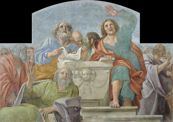Apostles around the Empty Sepulchre, 1604-1607. Artist: Carracci, Annibale (1560-1609)