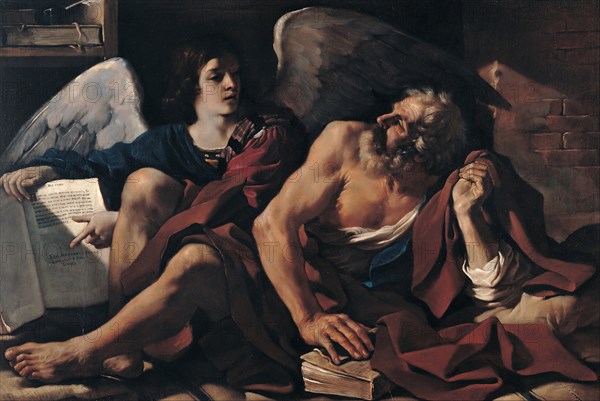 Saint Matthew and the Angel, 1622. Artist: Guercino (1591-1666)