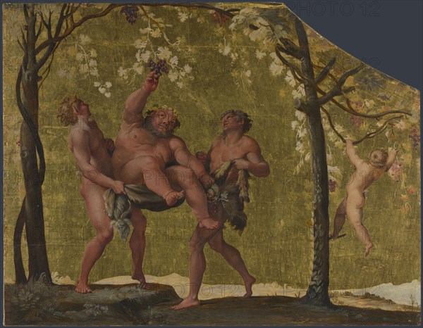 Silenus gathering Grapes, c. 1598. Artist: Carracci, Annibale (1560-1609)