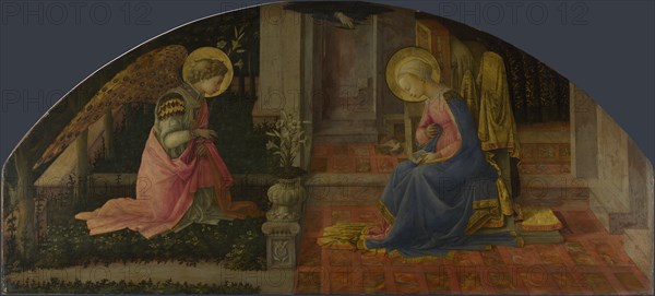 The Annunciation (Medici Panel), c. 1450. Artist: Lippi, Fra Filippo (1406-1469)