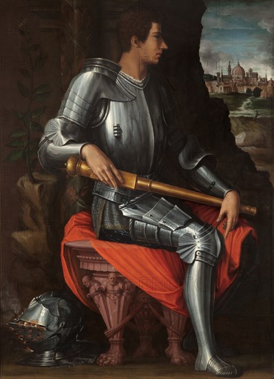 Portrait of Alessandro de' Medici (1511-1537) in Armour, 1534. Artist: Vasari, Giorgio (1511-1574)