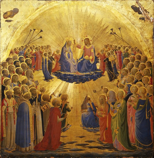 The Coronation of the Virgin, 1434-1435. Artist: Angelico, Fra Giovanni, da Fiesole (ca. 1400-1455)