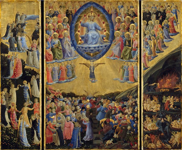 The Last Judgment (Winged Altar), Early 15th cen.. Artist: Angelico, Fra Giovanni, da Fiesole (ca. 1400-1455)