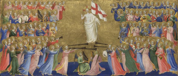 Christ Glorified in the Court of Heaven (Panel from Fiesole San Domenico Altarpiece), c. 1423-1424. Artist: Angelico, Fra Giovanni, da Fiesole (ca. 1400-1455)