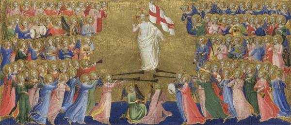 Christ Glorified in the Court of Heaven (Panel from Fiesole San Domenico Altarpiece), c. 1423-1424. Artist: Angelico, Fra Giovanni, da Fiesole (ca. 1400-1455)