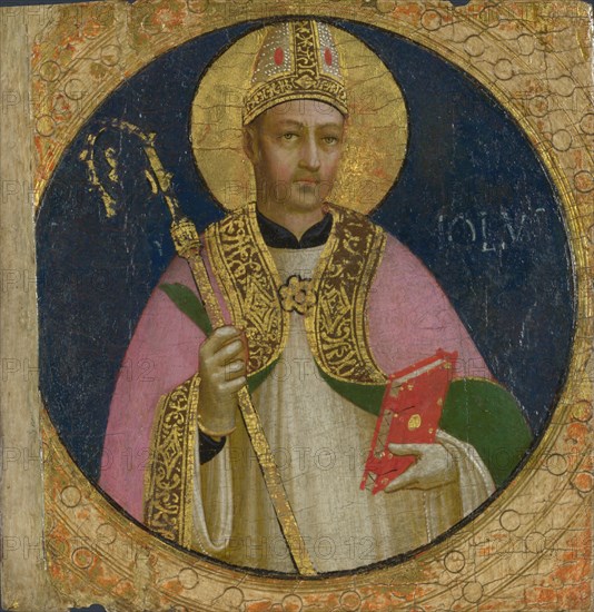 Saint Romulus (Panel from Fiesole San Domenico Altarpiece), c. 1423-1424. Artist: Angelico, Fra Giovanni, da Fiesole (ca. 1400-1455)