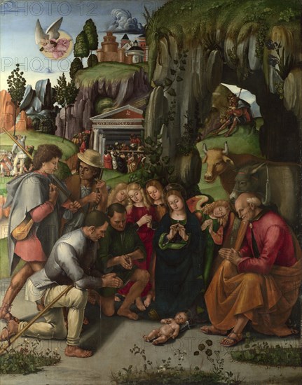 The Adoration of the Shepherds, c. 1496. Artist: Signorelli, Luca (ca 1441-1523)