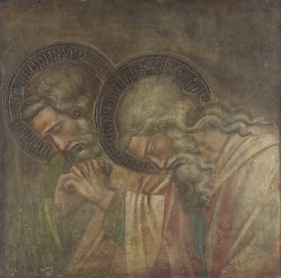 Two Haloed Mourners, ca 1390. Artist: Spinello, Aretino (c. 1350-1410)