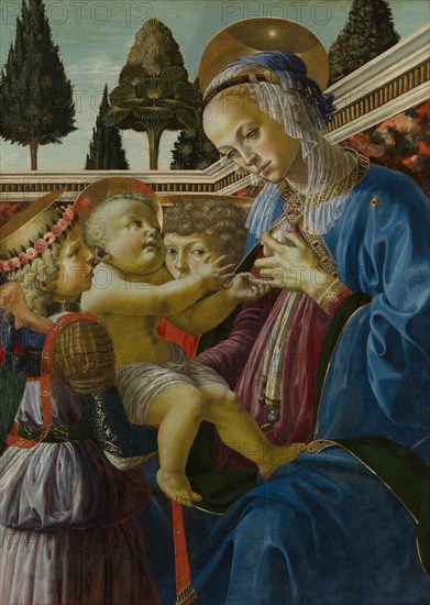 The Virgin and Child with Two Angels, c. 1467-1469. Artist: Verrocchio, Andrea del (1437-1488)