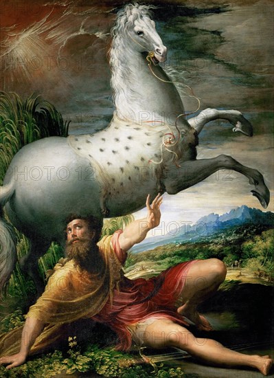 The Conversion of Saint Paul, ca 1528. Artist: Parmigianino (1503-1540)