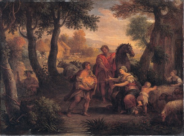 Finding of Romulus and Remus, c. 1720-1740. Artist: Lucatelli, Andrea (1695-1741)