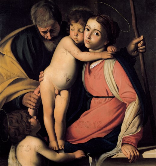 The Holy Family with John the Baptist as a Boy, Early 17th cen.. Artist: Caravaggio, Michelangelo (1571-1610)