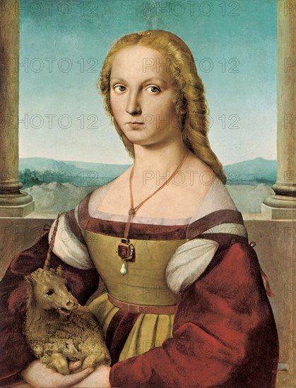 Portrait of a Young Lady with a Unicorn, 1505-1506. Artist: Raphael (1483-1520)