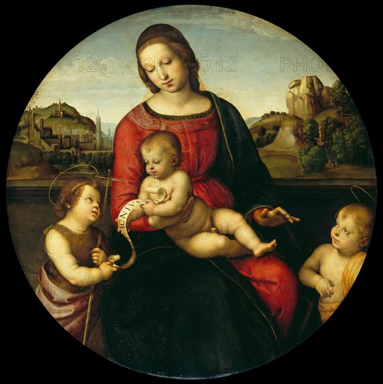 Mary with the Child, John the Baptist and a Holy Boy (Madonna Terranuova), c. 1505. Artist: Raphael (1483-1520)