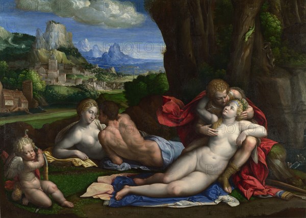 An Allegory of Love, c. 1527-1530. Artist: Garofalo, Benvenuto Tisi da (1481-1559)