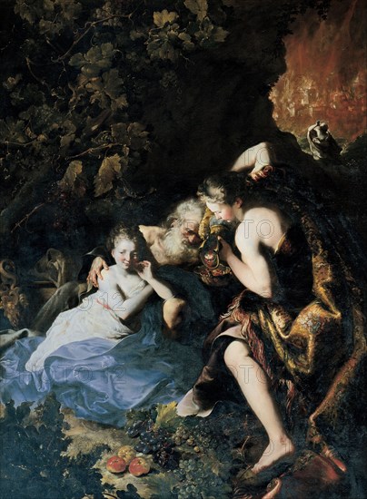 Lot and his Daughters, 1695-1696. Artist: Guidobono, Bartolomeo (1654-1709)