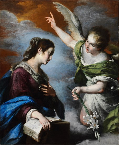 The Annunciation, c. 1644. Artist: Strozzi, Bernardo (1581-1644)