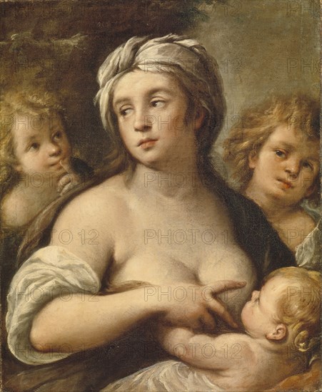 Allegory of Charity, 1650s. Artist: Nuvolone, Carlo Francesco (1609-1662)