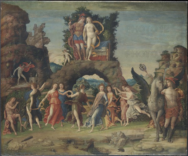 Parnassus (Mars and Venus), c. 1497. Artist: Mantegna, Andrea (1431-1506)