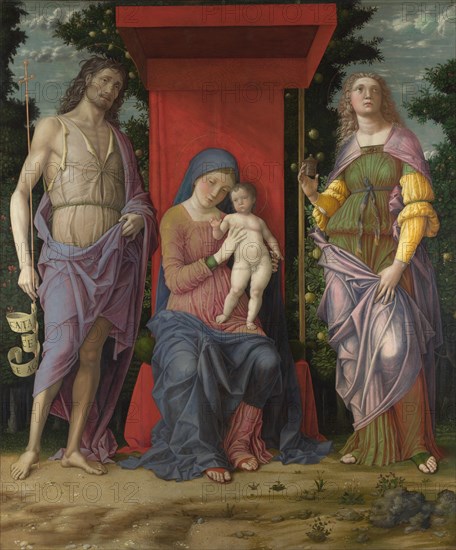 The Virgin and Child with the Magdalen and Saint John the Baptist, c. 1495. Artist: Mantegna, Andrea (1431-1506)