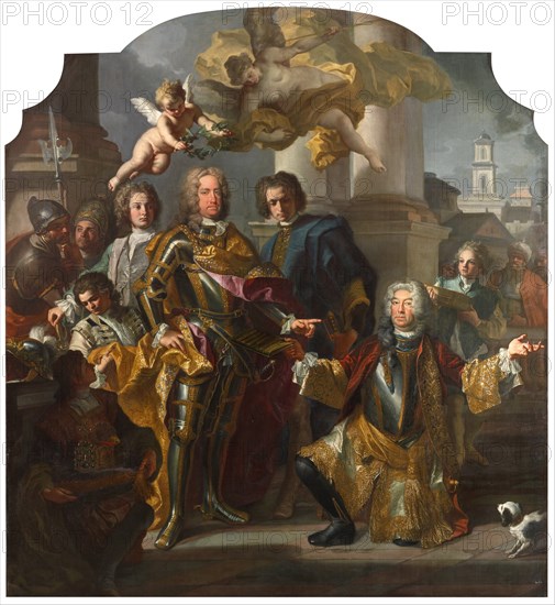 Emperor Charles VI and Count Gundacker von Althan, 1728. Artist: Solimena, Francesco (1657-1747)