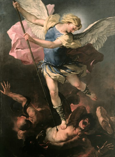 Saint Michael the Archangel, ca 1663. Artist: Giordano, Luca (1632-1705)